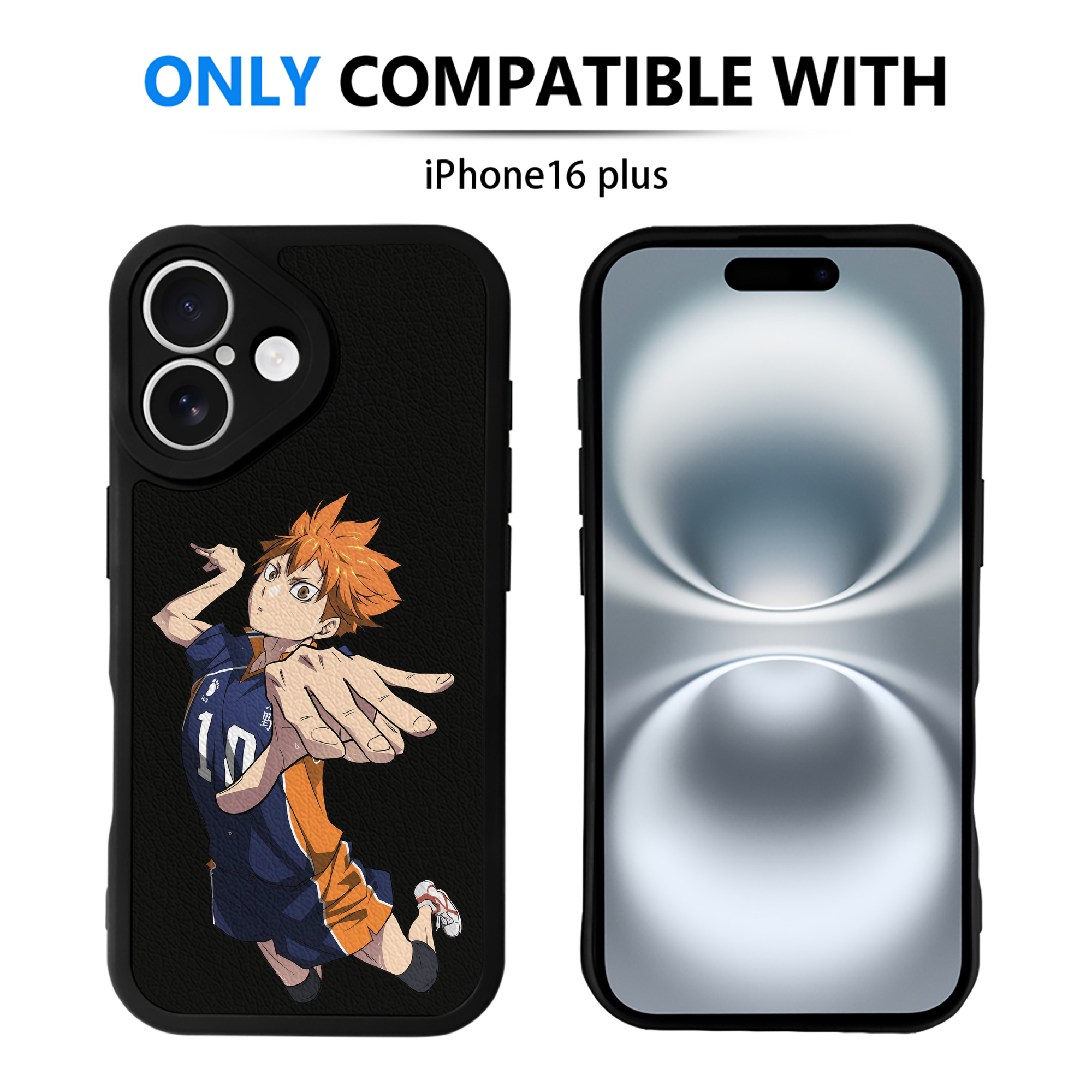 （画像用） ハイキュー!! Haikyu!! 【iPhone 16シリーズ対応】シリコンスマホケース（レザー調） 材質：シリコン